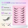 EVENTILL Lashes Fox Eye Lashes 16MM False Eyelashes Wispy Eyelash