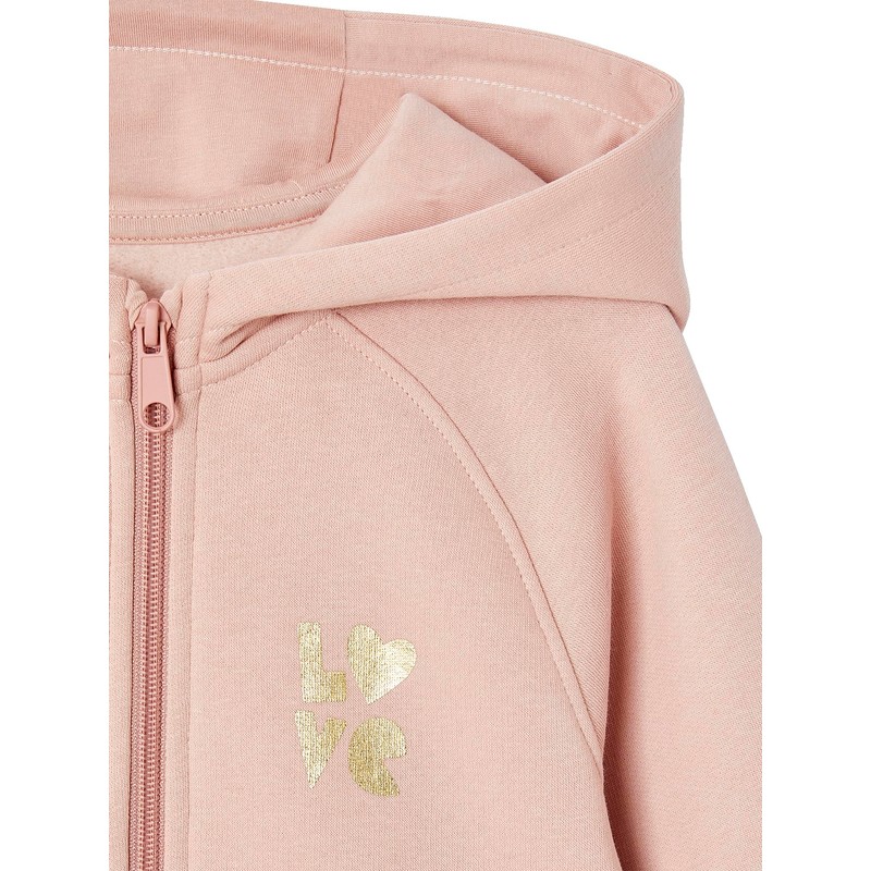 VERTBAUDET Girls Sports Hooded Sweatshirt, pink