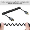 Twozoh HDMI to HDMI Coiled Cable, 4K HDMI Coiled Cable,