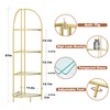 Crofy Foldable 4 Tier Corner Shelf, Metal Corner Plant Stand