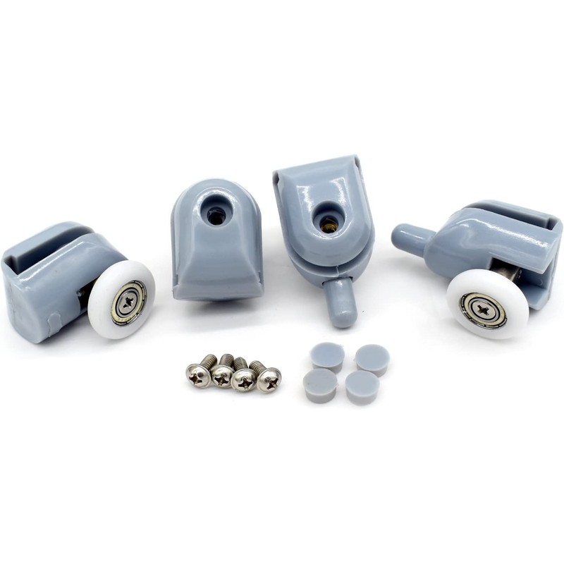 Set of 8 Oval Butterfly Double Castors 23mm Diameter 23mm