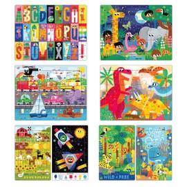 Little Buffalo - 8 Pack Tray Puzzles - Great for Preschoolers - 8, 12, and 24 Piece Puzles - Kids Ages 4 and Up