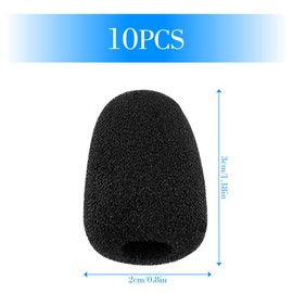 GLADFRESIT Headset Microphone Windscreens 10pcs Microphones Foam Cover Filter Protector Sponge Covers Shield Protection for Job Portable