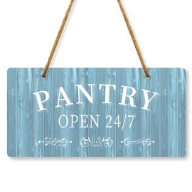 Pantry Room Decor Pantry Sign Wall Decor for Kitchen Pantry Hanging Sign Farmhouse Kitchen Wall Sign for Home Restaurant Coffee Shop Wall Art Sign Vintage Pantry Decoration 10x5 Inch