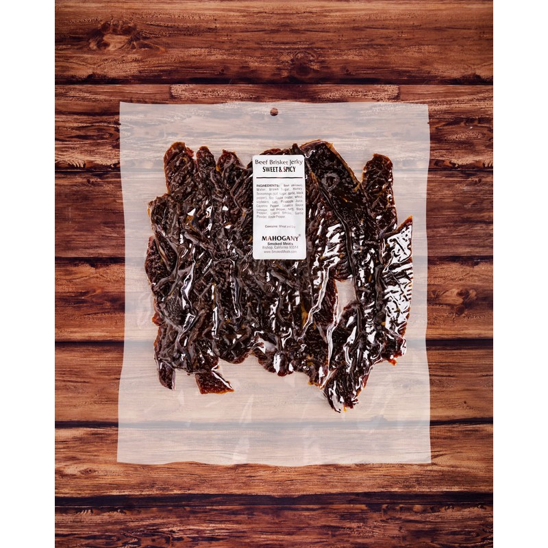 Mahogany Smoked Meats: Sweet N Spicy Brisket Jerky - 16oz