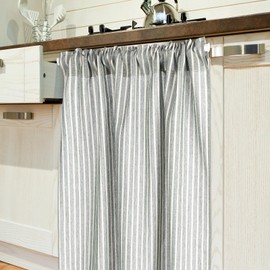 Hahafelt Cabinet Dishwasher Hidden Curtains with Telescopic Rod and Rod Clamp Dishwasher Desk 35 x 39 Inches Curtain for Kitchen Under Sink Washing Machine(Sage Green)