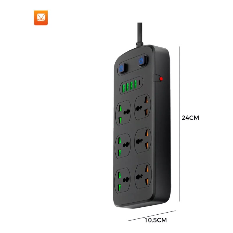 Maíz Multicontacto Cargador Usb Barra Supresor Picos Escritorio