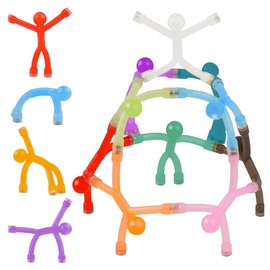 IKOPFLN 10 x Mini Magnetic Figures Toy for Children Magnetic Game Fridge Magnets Toy Children for 3-12 Years Old, Colour, Transparent