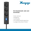 Kopp DUOversal® Plus 3/6-Way Power Strip 1.4 m with Double