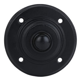 A29 Black Powder Coat Wired Doorbell Button – 2 3/8" x 2 3/8" – Vintage Style Cast Iron Construction with Recess Mount – Antique Finish, Compatible with Two-Wire Chimes, Weatherproof, DIY Installation