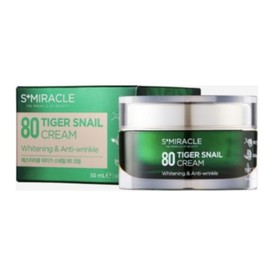 S Miracle Tiger Snail 80 Cream 50ml Whitening Skin Soothing Hypoallergenic / 에스미라클 타이거 스네일 80 크림 50ml 화이트닝 피부진정 저자극