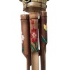 Hand Crafted Bird house Bamboo wind chime Hibiscus flowers