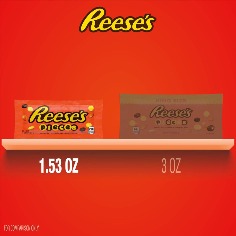 REESE'S PIECES Peanut Butter in a Crunchy Shell, Candy Bags,
