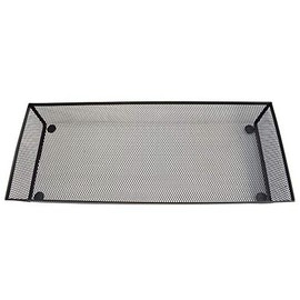 HAHIYO Stackable Mesh Tray Cup 15 x 6 x 2 inches Sturdy Container for Desk Drawer Organizer Collection for Home Office School Kitchen Soft Foam Feet No Sharp Edges 1 Pack Black