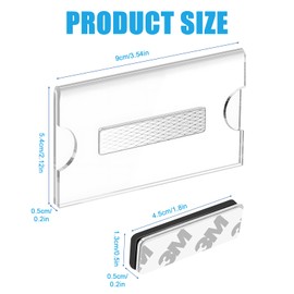 10 Set Magnetic Name Badge Holder, 90x54mm Magnetic Name Tags, Clear Acrylic Sign Holder with 3 Strong Magnets Reusable Magnetic Name Plate ID Holder for Clothes School Office Conference