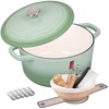 VORRINGARD Enameled Cast Iron Dutch Oven Pot with Lid, for