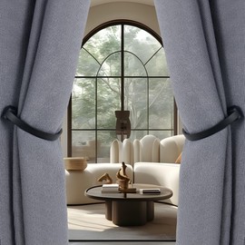 Mayrhyme Curtain Holdbacks 4Pcs,Black Barrel Zinc Alloy Curtain Tiebacks,Wall Mounted Curtain Holders for Drapes.