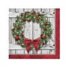 Creative Converting Rustic Wreath Christmas Party Tableware Beverage Napkins, Multicolor