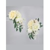 Rinlong 1Pc Floral Shoulder Corsages White Green Rose Mother of