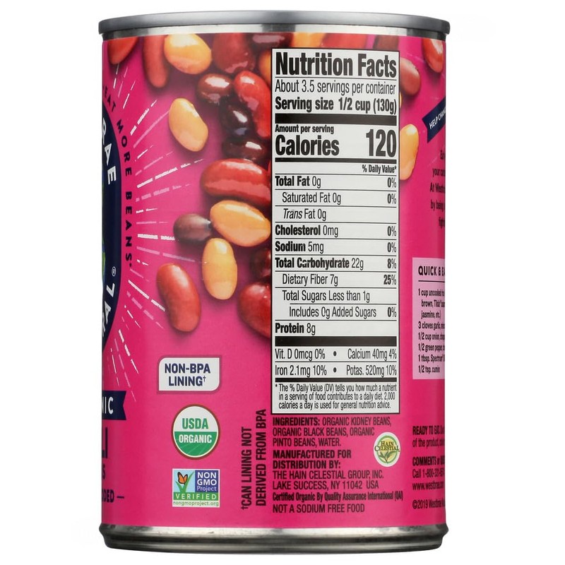 Westbrae Natural Organic Chili Beans, No Salt Added, 15 Oz