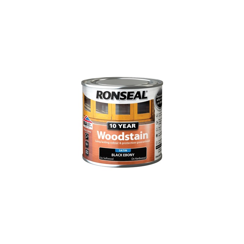 Ronseal - 10 Year Woodstain Ebony 250ml