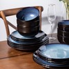 LeRatio Ceramic Dinnerware Sets for 6,Plates and Bowls Sets,Handmade Reactive