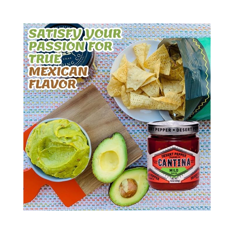 Desert Pepper Trading Company Cantina Salsa, Mild Red, 16-Ounce (2-Pack)