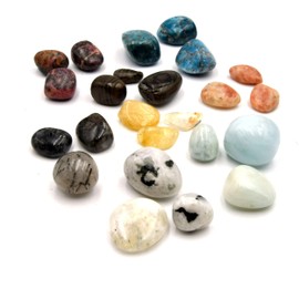 Beadlanta | Tumbled Gemstone Crystal Set – 200g Natural Crystals for Meditation, Energy, Chakra Balancing, Reiki, Decor & Gifts – Includes Amethyst, Quartz, Obsidian & More | Sunstone