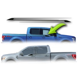 BENINI DESIGN STUDIO Side Door Scallop Racing Strobe Vinyl Stripes Graphics Vinyl Decals Sticker Kit Compatible with Ford F-150 F150 2014-2024 (Matte Black)