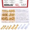 Hilitchi 720Pcs Gold Quick Splice Male and Female Wire Spade
