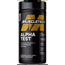MuscleTech Alpha Test Maximum-Strength for Men 120 Capsules NEW BOTTLE 631656606768