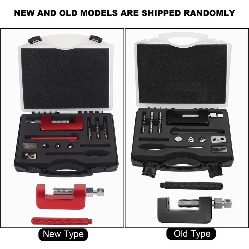 Chain Breaker Chain Rivet Tool Set, 12 Pieces Universal Motorcycle