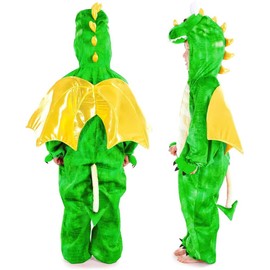 PRETEND TO BEE Green Dragon Onesie Fancy Dress Costume for Kids, 3-5 Years
