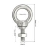 sourcing map M3 1/8"x0.35" Stainless Steel Eye Bolts Threaded Screw
