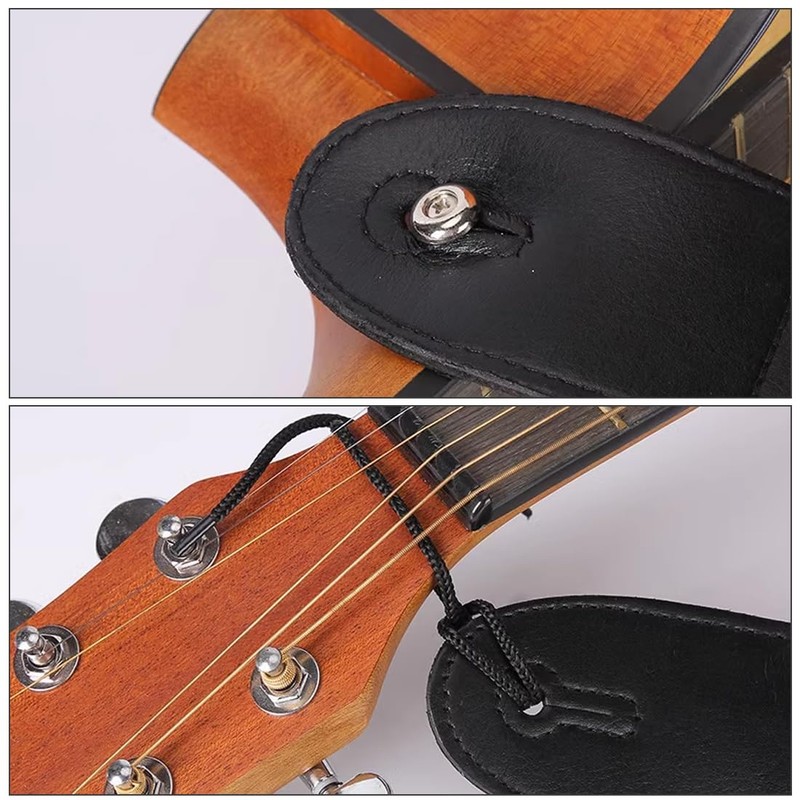 Guitar Strap, 2 Pcs Adjustable Guitar Strap, Leather Ends Guitar
