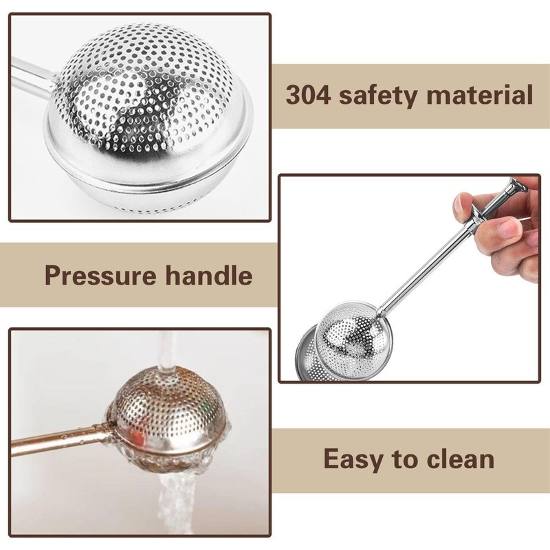 2 Pieces Flour Sieve, Stainless Steel Flour Filter, Retractable Sieve,