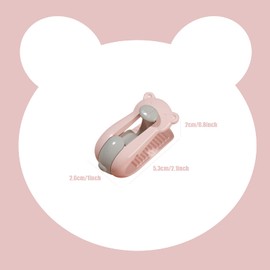 Suxgumoe Duvet Cover Clips, 6 Pcs Anti-Slip Quilt Holder Clips, Bear Shape Quilt Sheet Holder Comforter Fasteners Grippers No Pins Plastic Quilt Fixer Clip (Pink)