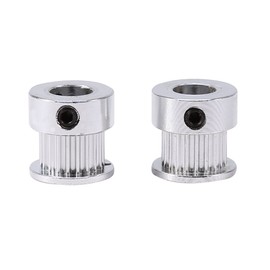 2pcs 2 GT Timing Belt Pulley 20 Teeth 8mm Alloys of Aluminum Gear Gear Wheels for 3D Printer