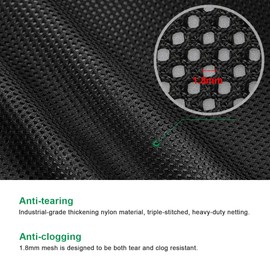 Coolrunner Pump Barrier Bag, 17.3"x 17.3" Pond Filter Mesh for Biological Filters, Black Large Media