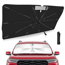 2025 Upgrade Windshield Sun Shade Umbrella Custom Fit for Honda Pilot 2023 2024 2025 Foldable UV Protection Car Cover, Emergency Rain Shield & Dashboard Protector - Durable Auto Accessory