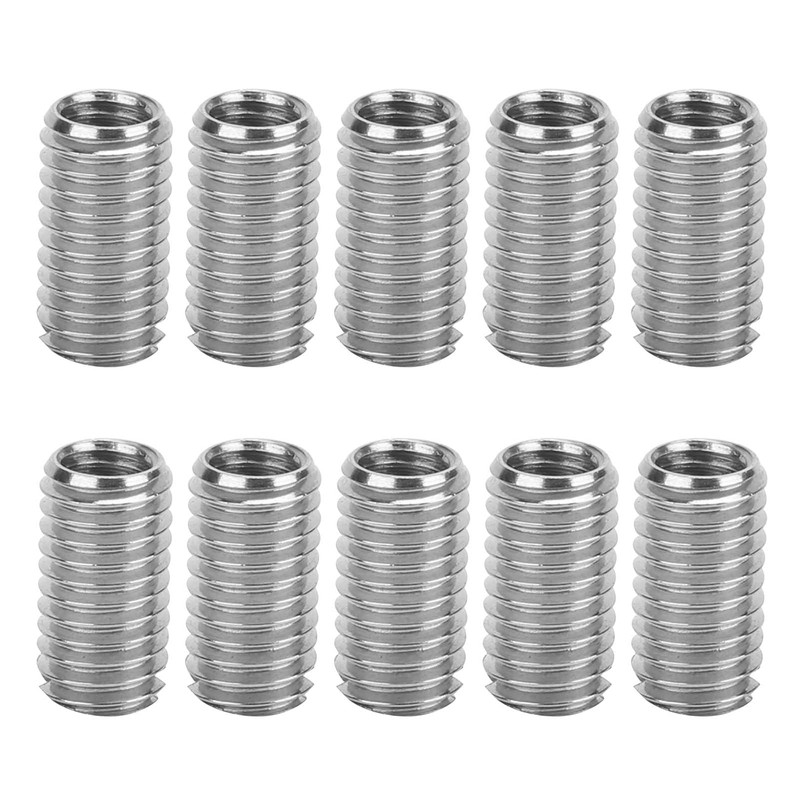 ViaGasaFamido Insert Nut Split Groove Type Stainless Steel 10 Pieces