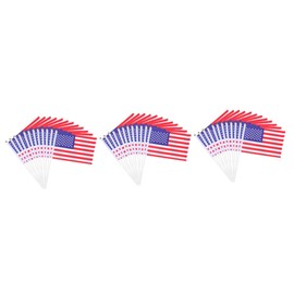 Kisangel Sets American Flags Waving Hand Flags Small American Us Vibrant for Patriotic Events Decor Pcs