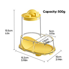 Automatic Hamster Feeder Food Dish Bowl Dispenser for Syrian Dwarf Hamsters, Gerbils, Mouse, Guinea Pig, Hedgehog (Green)