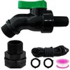 High Flow Rain Barrel Spigot Kit, 3/4" GHT Garden Hose