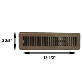 Rocky Mountain Goods Floor Register 2” X 12” - Heavy Duty Walkable Register - Premium Finish - Easy Adjust air Supply Lever - 2 Inch by 12 Inch Floor Vent (Brown)
