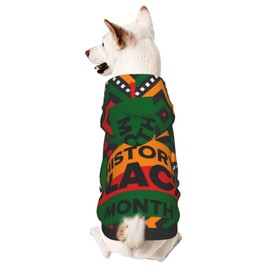 Black History Month 2025 Dog Hoodies Pet Costume Clothes Winter Hoodies Sweaters for Small Dogs Large