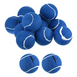 sourcing map Precut Walker Tennis Balls, 12Pcs - Tennis Balls for Chairs, Tennis Table Leg Covers, Felt Pad Glide Balls for Furniture Legs Floor Protection (Blue)