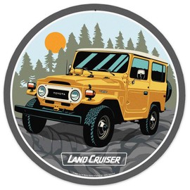 Toyota Land Cruiser Metal Wall Decor – Classic Off-Roading Wall Art for Garage, Workshop, or Man Cave