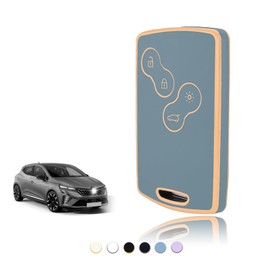 TOOMUME Car Key Cover TPU, Car Key Case Fit for Renault Scenic Clio Laguna Megane Zoe Captur Duster Espace Fluence Koleos Kadjar Logan, Protective Key Fob Cover Key Fob Case - Smart Key