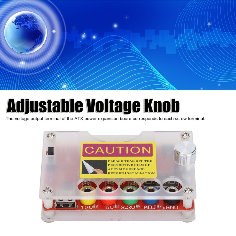 ATX Breakout Board Adjustable Voltage Knob Multivoltage Compatible ATX Power